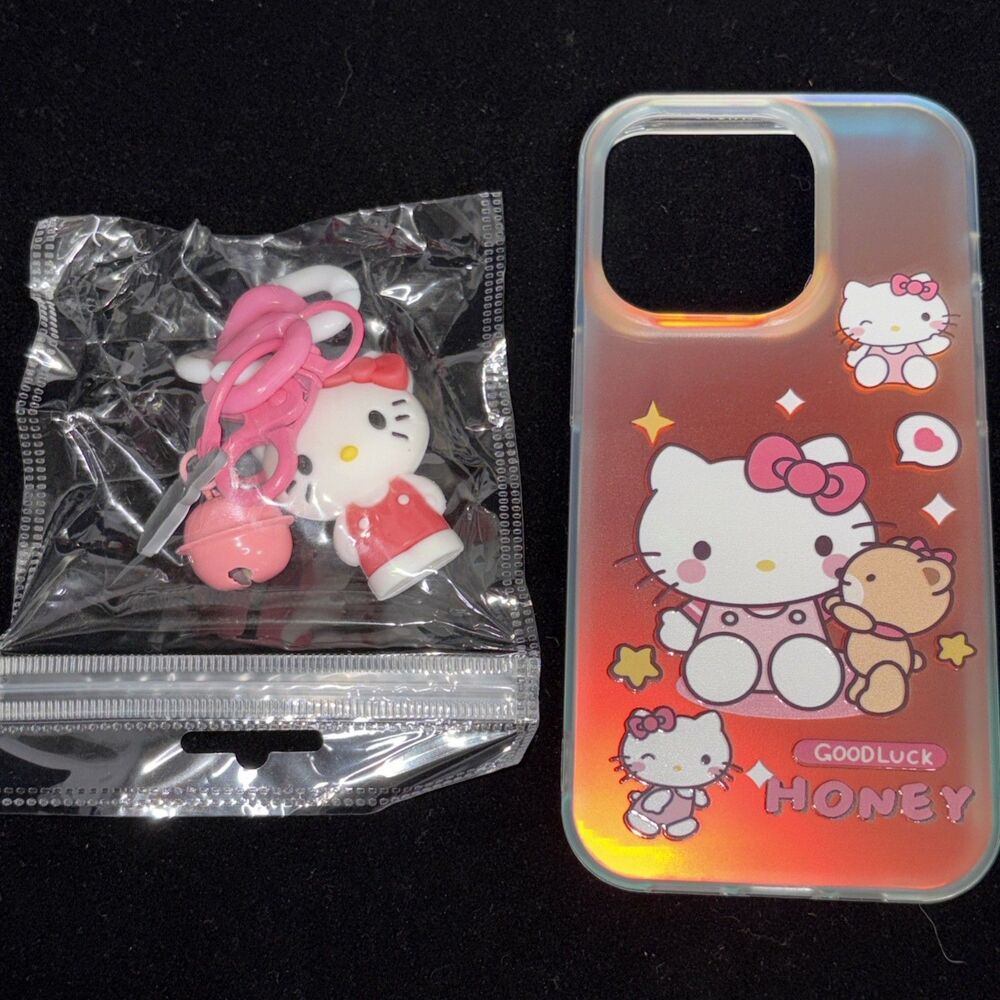 Hello Kitty Color Changing Phone Case for iPhone 13 Pro Max With Charm Pendant